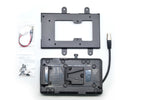 Load image into Gallery viewer, The TVLogic V-Mount-F7H-C battery adapter plate, showing the V-mount locking mechanism and electrical contacts for monitor attachment.
