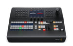 Load image into Gallery viewer, Front view of the Blackmagic Design ATEM 1 M/E Advanced Panel 10, showing its 10 crosspoint buttons, t-bar fader, and joystick.
