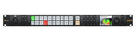 Load image into Gallery viewer, Front view of the Blackmagic Design ATEM Monitoring Rack Panel 20, showing its 1RU chassis, built-in LCD screen, and 20 control buttons.
