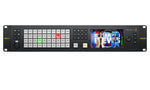 Load image into Gallery viewer, Front view of the Blackmagic Design ATEM Monitoring Rack Panel 40, showing the 5-inch LCD screen and 40 control buttons.
