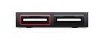 Load image into Gallery viewer, Front view of the Blackmagic Design Cloud Dock 2, a half-rack width unit with two 2.5-inch drive bays and status indicators.
