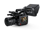 Load image into Gallery viewer, Blackmagic Design PYXIS Monitor EVF Kit, showing the 5-inch monitor, sunshade, and mounting brackets for PYXIS and URSA Cine cameras.

