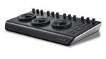 Load image into Gallery viewer, The Blackmagic Design DaVinci Resolve Micro Panel, a compact hardware control surface with three trackballs and multiple knobs and buttons.
