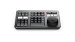 Load image into Gallery viewer, The Blackmagic Design DaVinci Resolve Speed Editor, a compact editing keyboard with a large metal jog shuttle knob and dedicated function keys.
