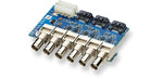 Load image into Gallery viewer, Blackmagic Design Fairlight Audio MADI Upgrade, a half-length PCIe card with three BNC MADI input and three BNC MADI output connectors.
