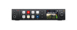 Load image into Gallery viewer, Front view of the Blackmagic Design HyperDeck Studio HD Plus, showing the 2.2-inch LCD screen, transport controls, search dial, and dual SD card slots.
