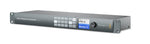 Load image into Gallery viewer, Front view of the Blackmagic Design Smart Videohub CleanSwitch 12x12, showing its machined metal front panel, LCD screen, and control buttons.
