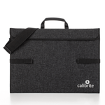 Load image into Gallery viewer, The Calibrite ColorChecker XL Case, a dark grey, rugged zippered portfolio-style case with a carry handle and shoulder strap.
