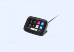 Load image into Gallery viewer, Front view of the Elgato Stream Deck Neo in black, showing its 8 customizable LCD keys, central Infobar, and two touch points.
