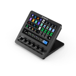 Load image into Gallery viewer, Front view of the black Elgato Stream Deck + XL control surface, featuring 36 LCD keys, 6 dials, and a wide touch strip.
