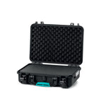 Load image into Gallery viewer, HPRC 2350 Resin Case in black with blue latches, shown closed.
