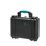 Load image into Gallery viewer, HPRC 2400 Resin Case in black with blue latches, shown closed.
