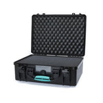 Load image into Gallery viewer, HPRC 2500 Resin Case in black with blue latches, shown closed.
