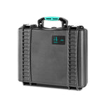 Load image into Gallery viewer, HPRC 2590 resin hard case in black with blue latches, shown closed.
