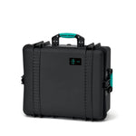 Load image into Gallery viewer, HPRC 2710 Resin Case in black with blue handle and latches, shown closed.
