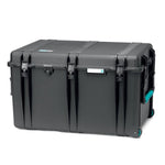 Load image into Gallery viewer, HPRC 2800W wheeled resin case in black with blue latches, shown closed.
