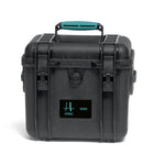 Load image into Gallery viewer, HPRC 4050 Resin Case in black with blue handle and latches, shown closed.

