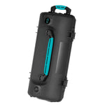 Load image into Gallery viewer, HPRC 6200 Resin Case in black with blue handle and latches, shown closed.
