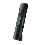 Load image into Gallery viewer, HPRC 6500W wheeled hard resin case in black with blue latches, shown closed.
