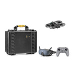 Load image into Gallery viewer, HPRC 2500 hard case with custom-cut foam for the DJI Avata 360 Combo Motion Fly More, showing compartments for the drone, goggles, and controller.
