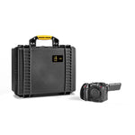 Load image into Gallery viewer, HPRC 2500 hard case in black, open to show custom-cut foam interior for a Canon EOS C80 camera and accessories.
