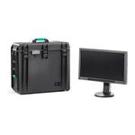 Load image into Gallery viewer, HPRC 4800W hard case with custom foam insert, designed to hold an Eizo 27-inch or 24-inch monitor and accessories.
