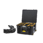 Load image into Gallery viewer, HPRC 2730W waterproof hard case, open, showing the custom-cut foam interior for a Sony FS7 camera system.
