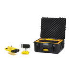 Load image into Gallery viewer, HPRC 2710 hard case, open, showing the custom pre-cut foam interior for the Gladius Mini REV.02 underwater drone and its accessories.
