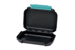 Load image into Gallery viewer, HPRC 1400 Resin Case, a small black hard case with blue latches, shown closed.
