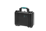 Load image into Gallery viewer, HPRC 2400 Resin Case in black with blue latches, shown closed.
