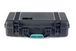 Load image into Gallery viewer, HPRC 2530 Resin Case in black with blue latches, shown closed.
