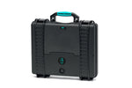 Load image into Gallery viewer, HPRC 2580 Resin Case in black with blue handle and latches, shown closed.
