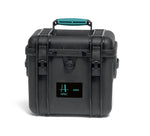 Load image into Gallery viewer, HPRC 4050 Resin Case in black with blue handle and latches, shown closed.
