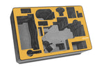 Load image into Gallery viewer, HPRC 2760W wheeled hard case, open to show the custom foam interior designed for a Blackmagic URSA Broadcast G2 camera and accessories.
