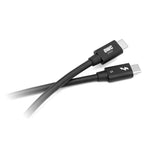 Load image into Gallery viewer, A black OWC Thunderbolt 5 / USB-C cable with Thunderbolt male connectors on each end.
