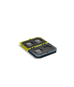 Load image into Gallery viewer, Angelbird MEDIA TANK SD, a neon lime green protective case for four SD memory cards, shown closed.
