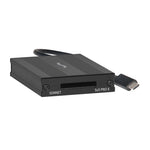 Load image into Gallery viewer, Sonnettech SxS PRO X Thunderbolt 3 Single-Slot Card Reader, showing its compact aluminum body, single SxS card slot, and Thunderbolt 3 port.
