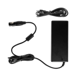 Load image into Gallery viewer, SmallHD 24V Power Supply with a 3-pin XLR connector and an attached AC power cord.
