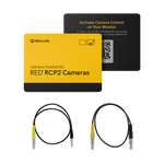 Load image into Gallery viewer, SmallHD Camera Control Kit for RED RCP2 Cameras, showing the software license card and two included control cables.
