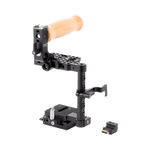 Load image into Gallery viewer, Wooden Camera Unified Camera Cage for Blackmagic Pocket Cinema Camera 4K and 6K, shown with top handle and side mounting points.
