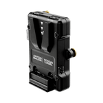 Load image into Gallery viewer, Wooden Camera Micro Battery Plate Adapter, showing the battery plate connections and D-Tap power ports.

