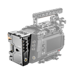 Load image into Gallery viewer, Wooden Camera D-Box System for Blackmagic URSA Cine 12K/17K, showing the Gold Mount Plus battery plate and wedge mount.
