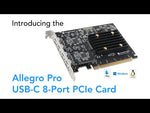 Load and play video in Gallery viewer, Sonnet Allegro Pro USB-C 8-Port PCIe Card
