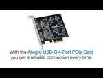 Load and play video in Gallery viewer, Sonnet Allegro USB-C 4-Port PCIE Card Thunderbolt Compatible
