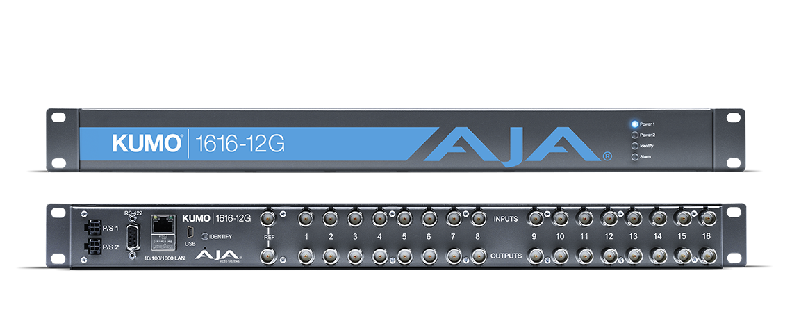 【完動品】AJA KUMO 1616-12G ルーター （電源つき） AJA KUMO 1616-12G Compact 16x16 12G-SDI Router – DIT Tools